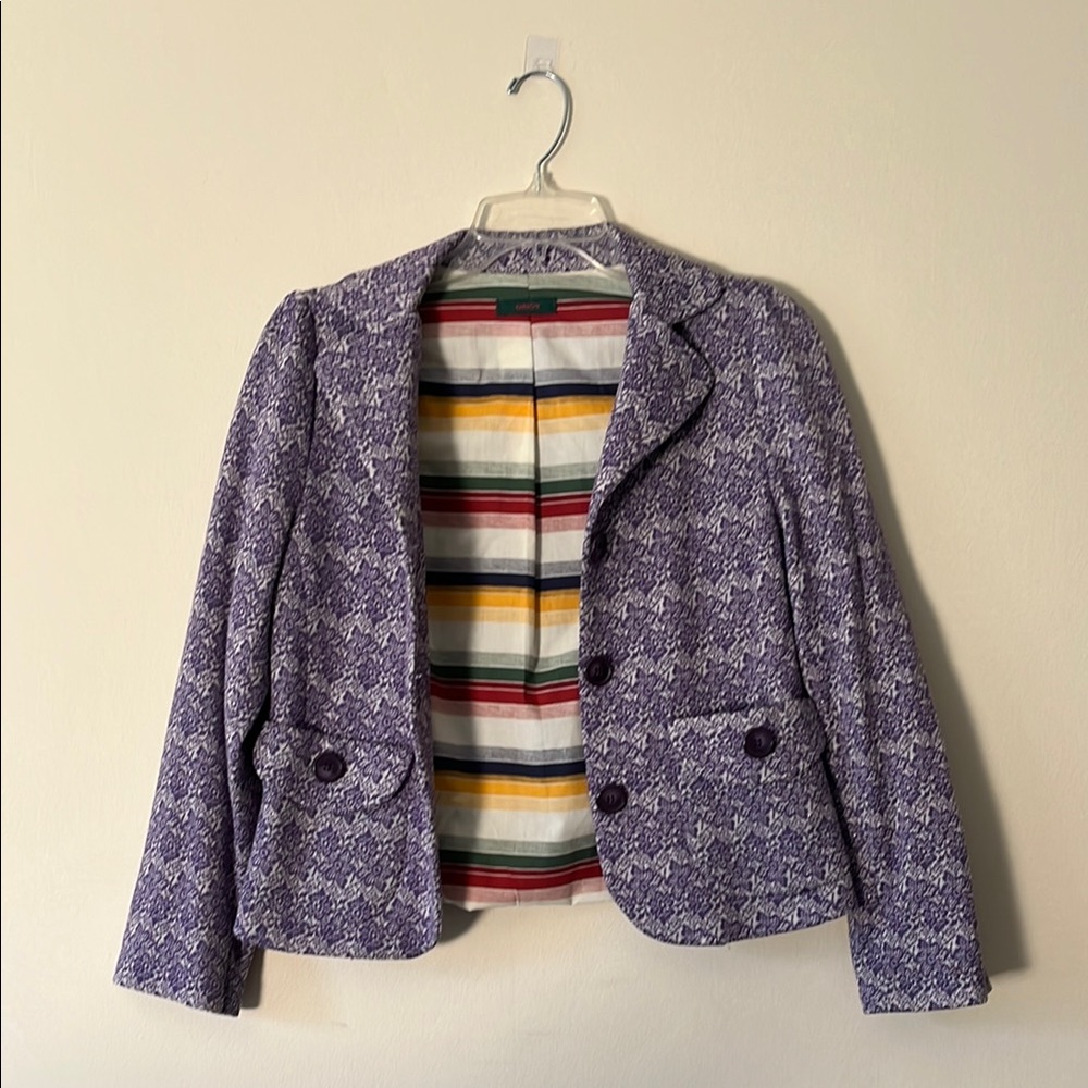 Purple Patterned Women's Jacket - image 4